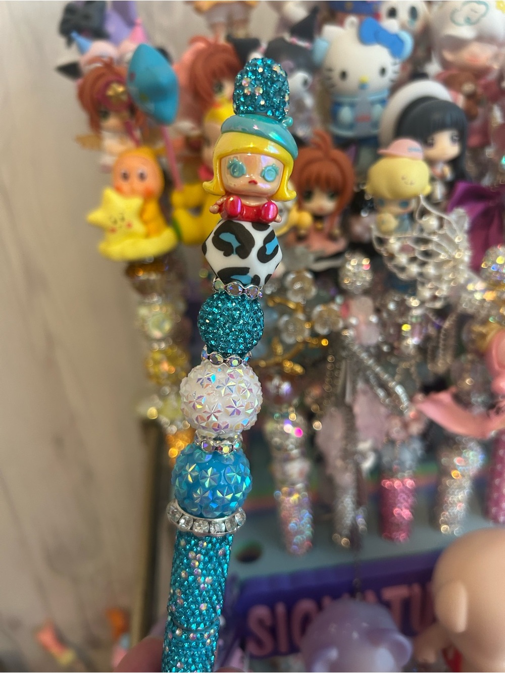 Miss Molly Blue Leopard Luxe Pen